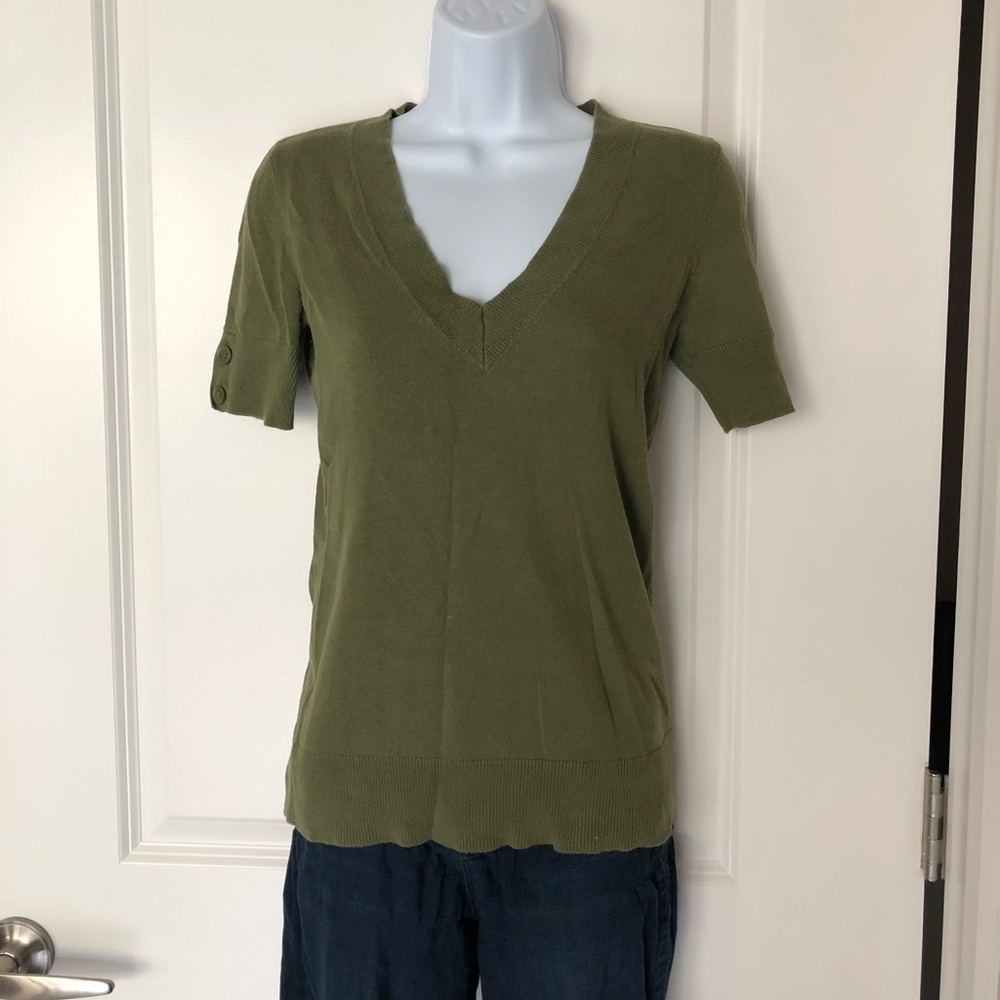 Women's Ann Taylor Olive Green Knit Sweater XS